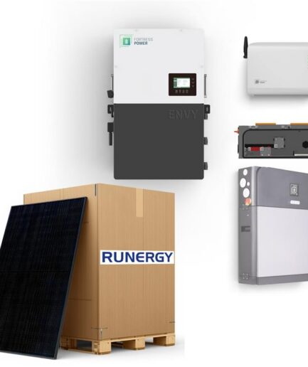 16kW Home Solar + Storage Bundle – 36 × Runergy 405W, Panels Fortress Power, Envy 12 kW & eForce 9.6 kWh Solar Kit