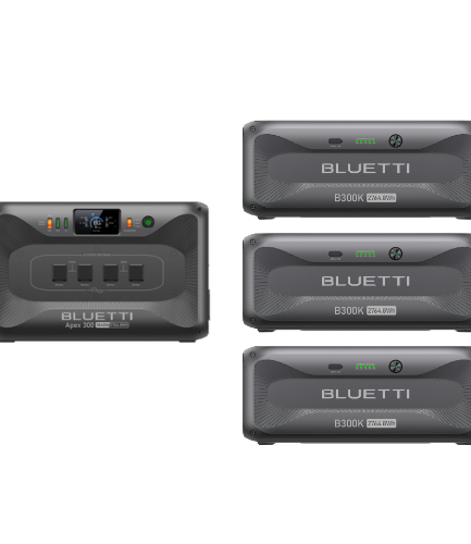 Bluetti Apex 300 + (3) B300K Expansion Battery Combo (Home Battery Backup)