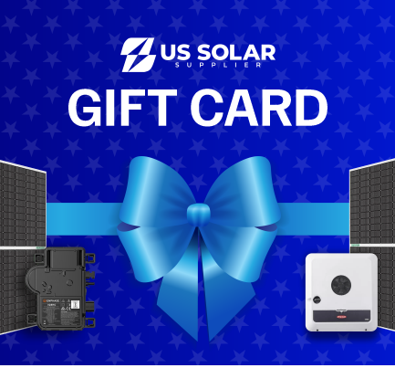 US Solar Supplier Holiday Gift Card